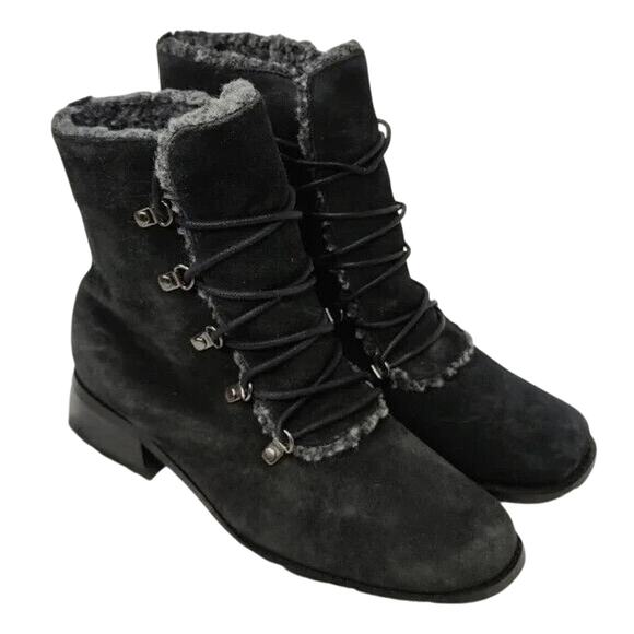 Vintage Black Chunky Y2K Bootie sz US 6 - Picture 5 of 12